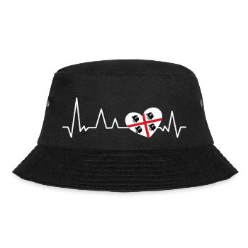 Sardinia Heartbeat Italy Holidays - Bucket Hat - black - Front - Lela (165cm)