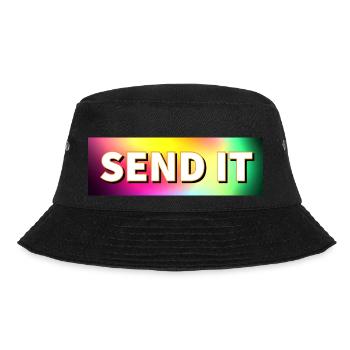 SEND IT Boxlogo - Bucket Hat - Schwarz - Vorne - Lela (165cm)
