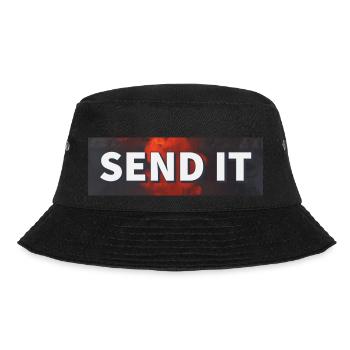 SEND IT Boxlogo - Bucket Hat - Schwarz - Vorne - Lela (165cm)