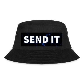 SEND IT Boxlogo - Bucket Hat - Schwarz - Vorne - Lela (165cm)