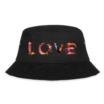 love abstractabc - Bucket Hat - Schwarz - Vorne - Lela (165cm)