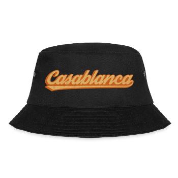 CasaBlanca Retro Script - Bucket Hat - Schwarz - Vorne - Lela (165cm)
