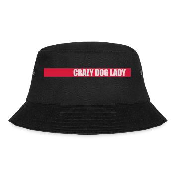 crazy dog lady quote - Bucket Hat - black - Front - Lela (165cm)