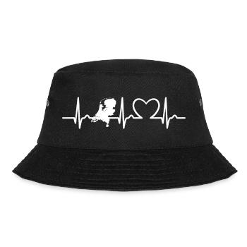 Herzkurve - Puls Holland - Reise - Nation - Bucket Hat - Schwarz - Vorne - Lela (165cm)