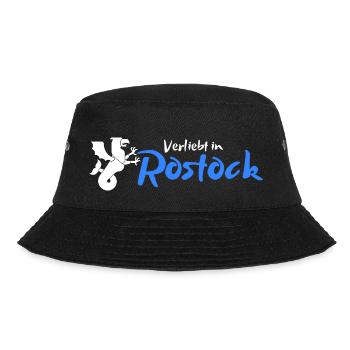 Verliebt in Rostock - Bucket Hat - Schwarz - Vorne - Lela (165cm)