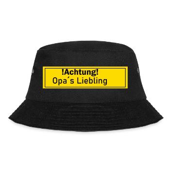 Opas Liebling Lieblingsmensch GeschenkGeschenkidee - Bucket Hat - Schwarz - Vorne - Lela (165cm)