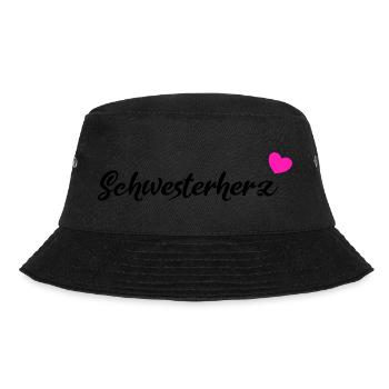 Schwesterherz Geschenk Black - Bucket Hat - Schwarz - Vorne - Lela (165cm)