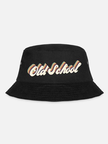Old School Vintage - Bucket Hat - Schwarz