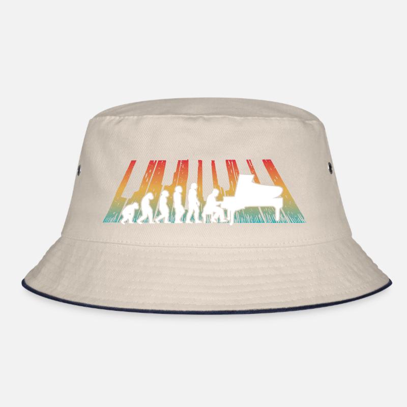 Evolution Piano Musician Keyboard Orchestra Bucket Hat