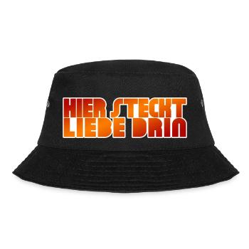Liebe drin! - Bucket Hat - Schwarz - Vorne - Lela (165cm)