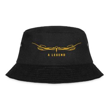 a legend VERZIERUNG >> VECTORGRAPHIC - Bucket Hat - Schwarz - Vorne - Lela (165cm)
