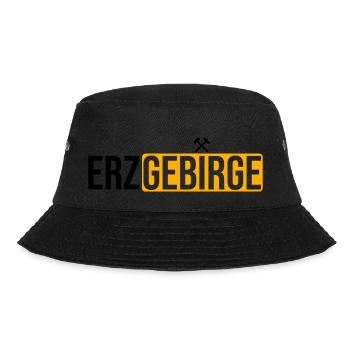 Erzgebirge Bergbau Logo - Bucket Hat - Schwarz - Vorne - Lela (165cm)