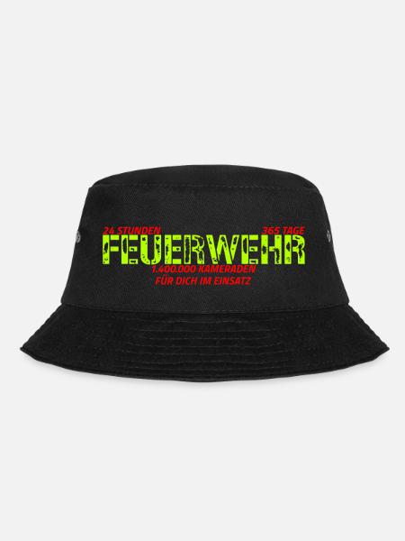 Feuerwehr 112 Freiwillige Feuerwehr Ehrenamt - Bucket Hat - Schwarz