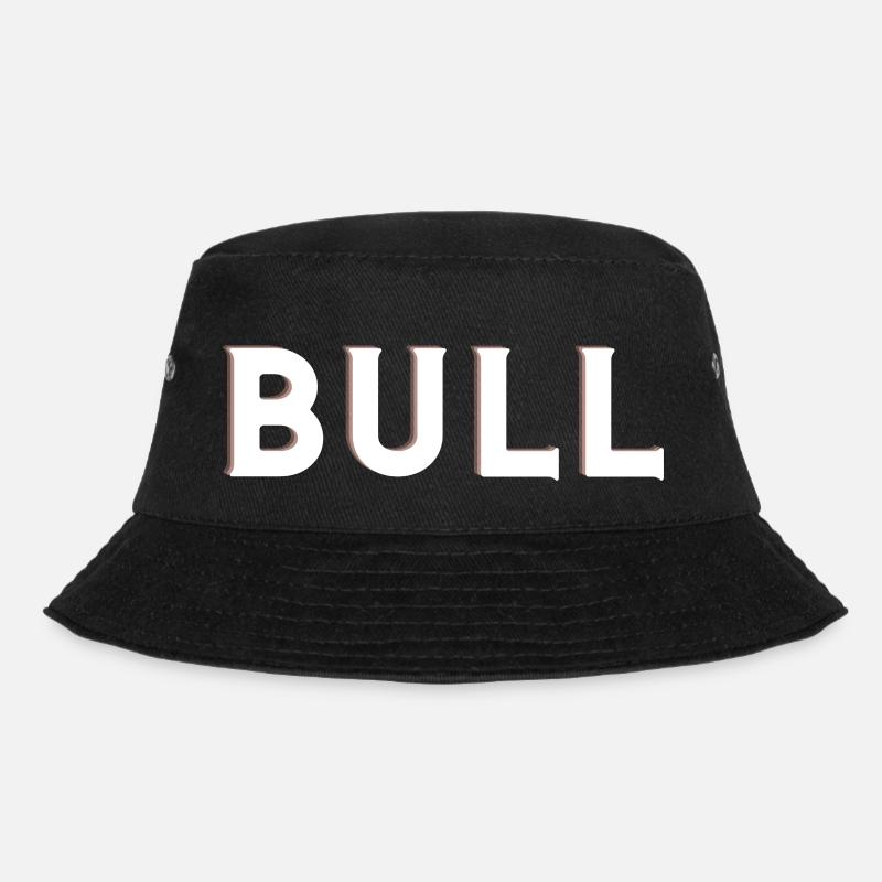Taurus, Text,Logo Design, - Bucket Hat - black