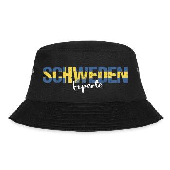 Schweden Experte Flagge Urlaub Geschenk - Bucket Hat - Schwarz - Vorne - Lela (165cm)