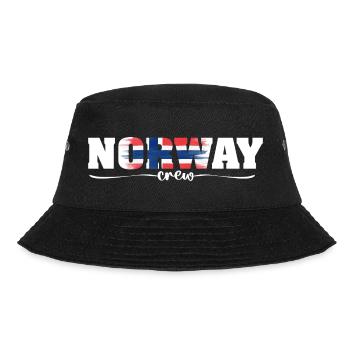 Norway Crew Flagge Urlaub Geschenk - Bucket Hat - Schwarz - Vorne - Lela (165cm)