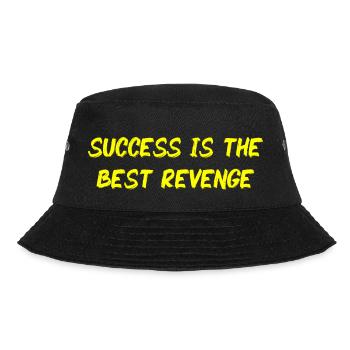 Success is the best revenge - GLD - Bucket Hat - black - Front - Lela (165cm)