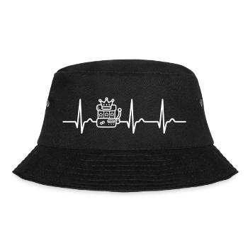 ECG Curve - Heart Curve - Slot Machine - Jackpot - Bucket Hat - black - Front - Lela (165cm)