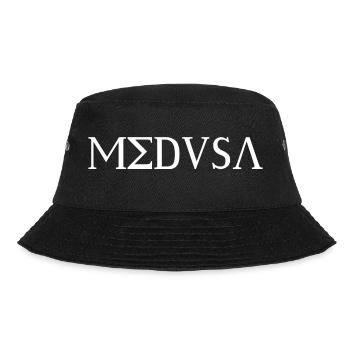 Medusa aus griechischer Mythologie weißes Design - Bucket Hat - Schwarz - Vorne - Lela (165cm)