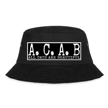 Acab - All cats are beautiful - Bucket Hat - Schwarz - Vorne - Lela (165cm)