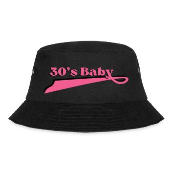 Jahrgang 30 Baby - Bucket Hat - Schwarz - Vorne - Lela (165cm)
