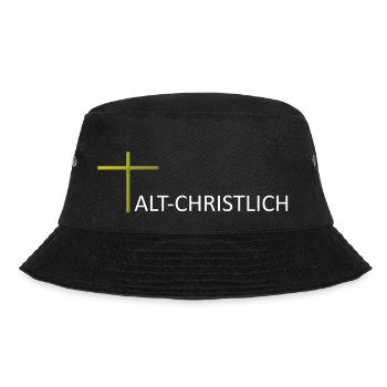 ACH Kreuz ohne Hintergrund 1000 mit Text - Bucket Hat - Schwarz - Vorne - Lela (165cm)