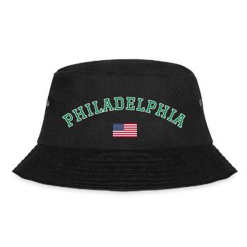 Philadelphia, America, USA - Bucket Hat - black - Front - Lela (165cm)