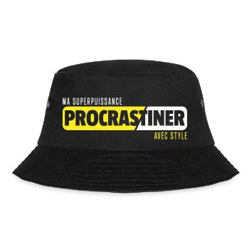 Procrastiner / citations drôles - Bob - noir - Devant - Lela (165cm)