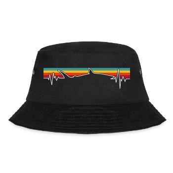 Retro Sunset Wolf Pulse - Bucket Hat - black - Front - Lela (165cm)