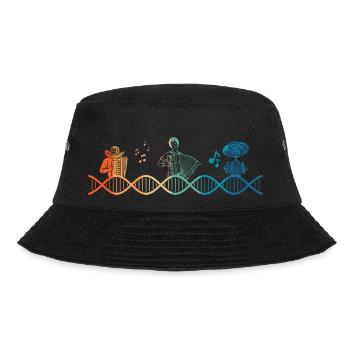Accodeon liegt in meiner DNA - Bucket Hat - Schwarz - Vorne - Lela (165cm)