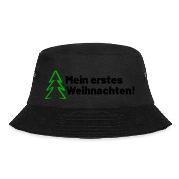 Mein erstes Weihnachten - Bucket Hat - Schwarz - Vorne - Lela (165cm)