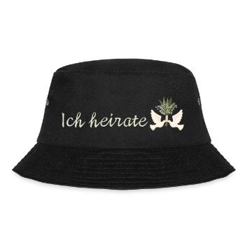 Junggesellinnenabschied - Ich heirate - Bucket Hat - Schwarz - Vorne - Lela (165cm)