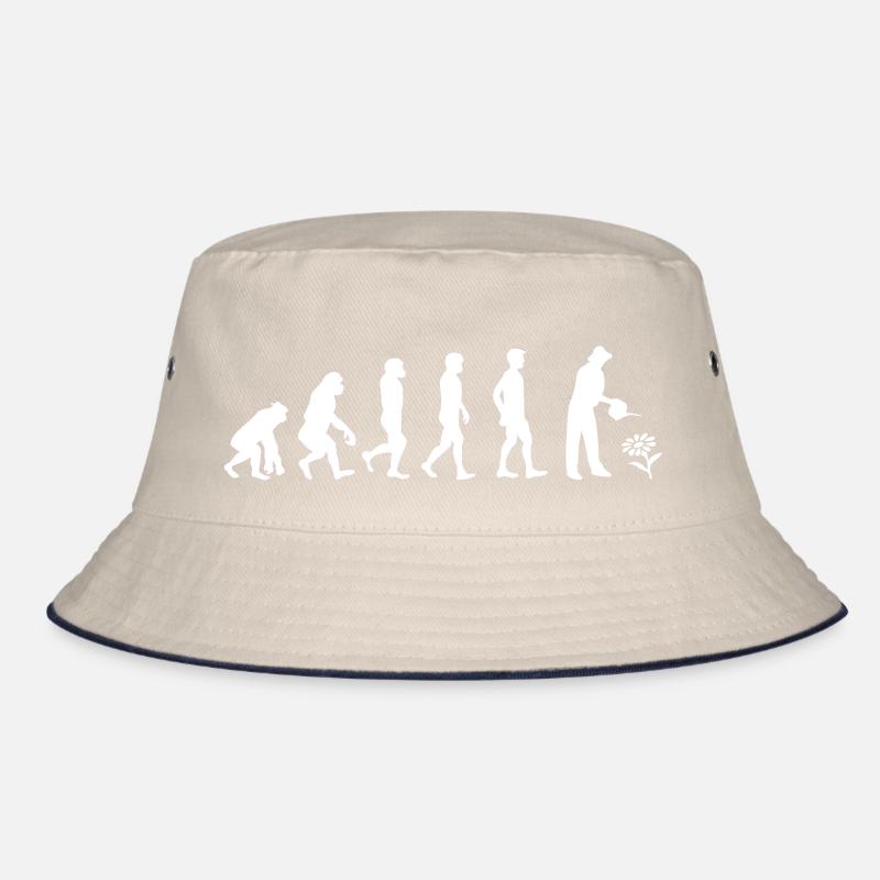 Evolution Gärtner weeiß Bucket Hat
