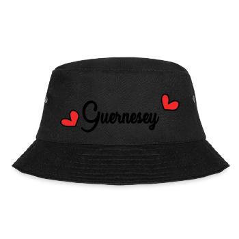 GUERNSEY. VEREINIGTES KÖNIGREICH. ENGLAND. REISE - Bucket Hat - Schwarz - Vorne - Lela (165cm)