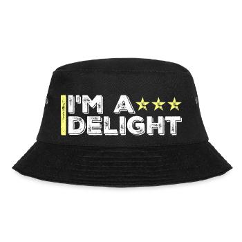 Funny I'm A Delight Sarcastic Delightful Humor Fun - Bucket Hat - black - Front - Lela (165cm)