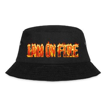 Feuriger Gewinner! - Bucket Hat - Schwarz - Vorne - Lela (165cm)