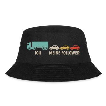 LKW Fahrer Meine Follower Fernfahrer - Bucket Hat - Schwarz - Vorne - Lela (165cm)