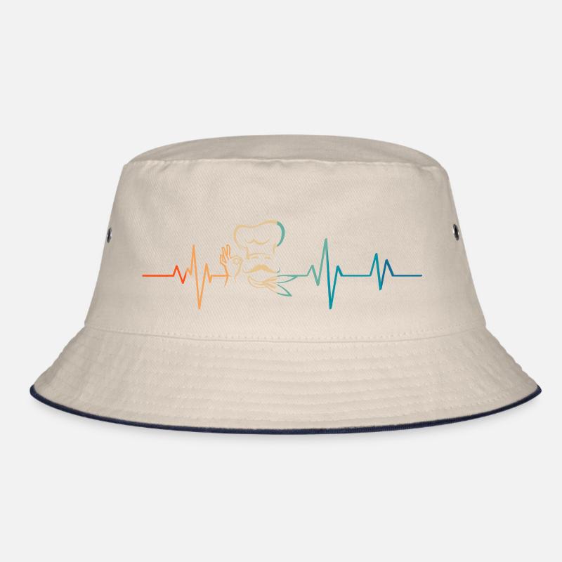 Heartbeat Retro Chef Bucket Hat