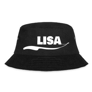 Name Geschenk Vorname lisa - Bucket Hat - Schwarz - Vorne - Lela (165cm)