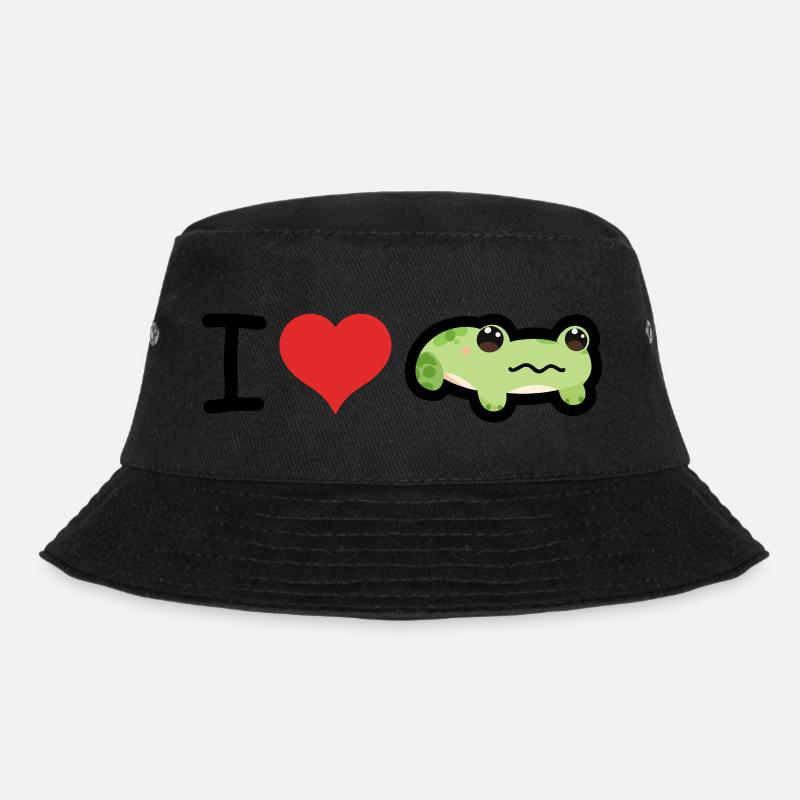 I love Frogs - Frog Memes - Bucket Hat - Schwarz