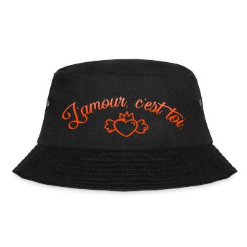VALENTINES DAY HEART LOVE LOVE ROSE 6 - Bucket Hat - black - Front - Lela (165cm)