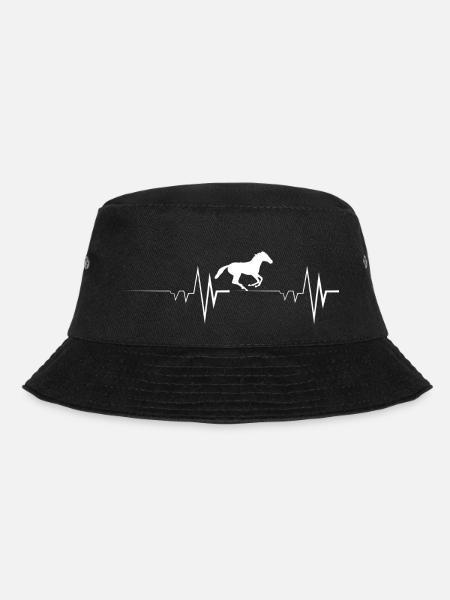 Heartbeat Horse für Pferde Run - Bucket Hat - Schwarz
