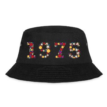 Flowers 1975 - Bucket Hat - Schwarz - Vorne - Lela (165cm)
