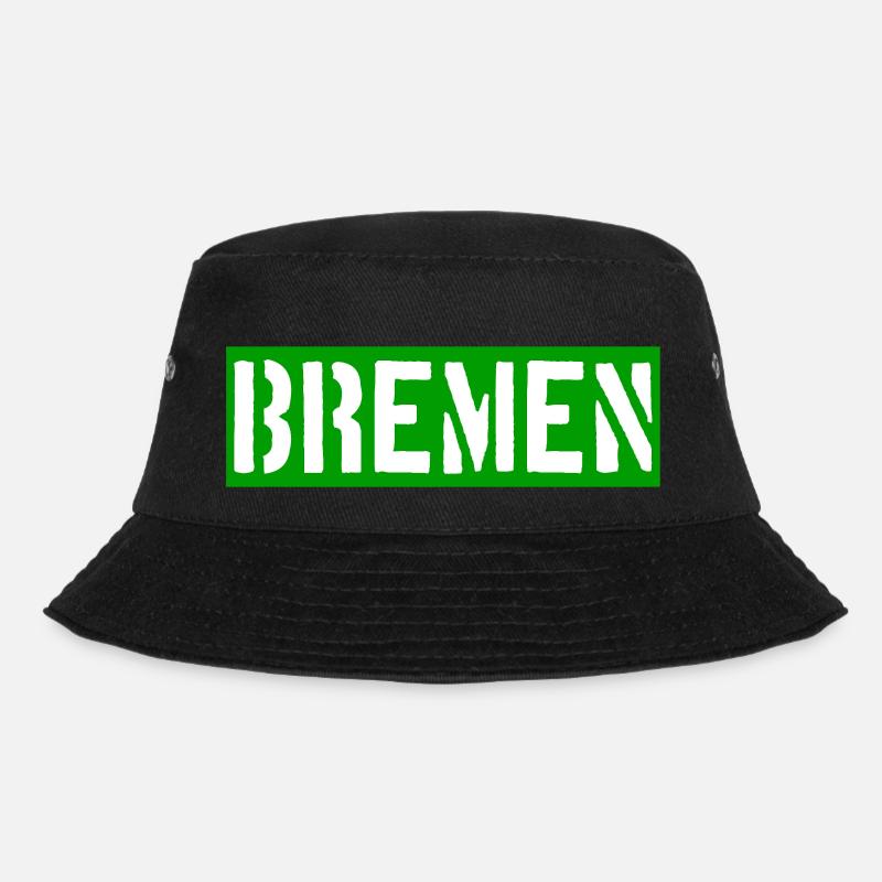 Bremen - Weser - Werder - Hansestadt - Bucket Hat - Schwarz