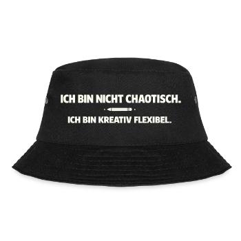 Creative, flexible instead of chaotic - Bucket Hat - black - Front - Lela (165cm)