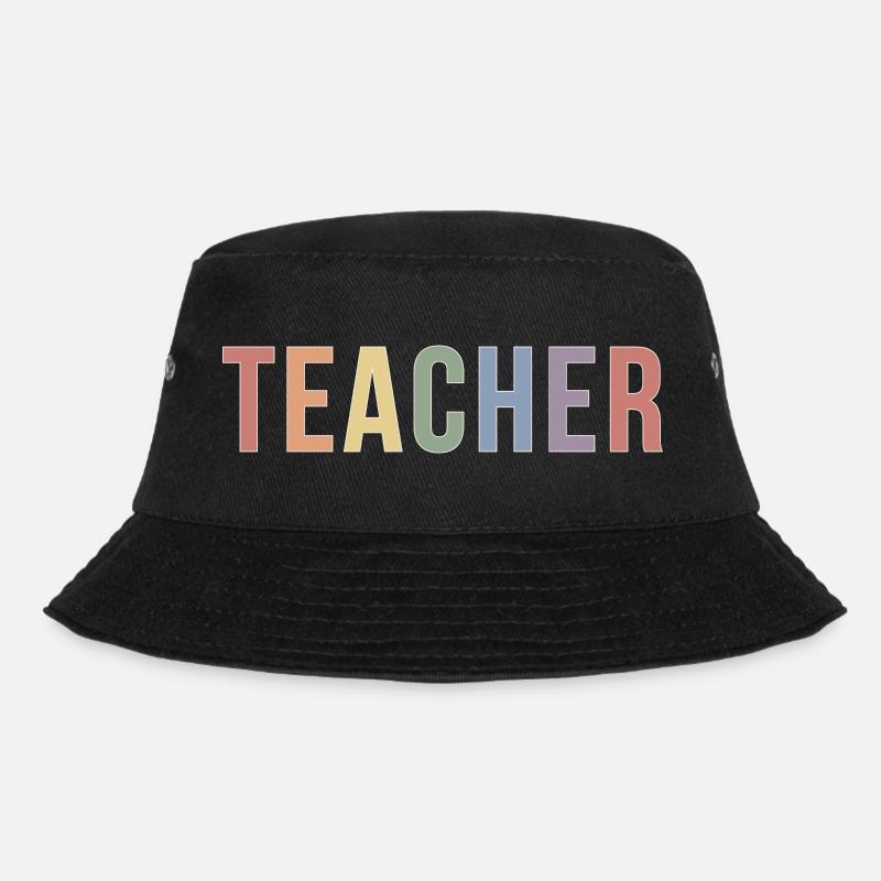 Soft-Pride-Lehrer-Typografiedesign im 90er-Jahre-Look - Bucket Hat - Schwarz