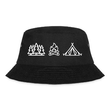 Tente de feu en sapin en extérieur - Bob - noir - Devant - Lela (165cm)