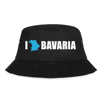 I love Bavaria Bayern - Bucket Hat - Schwarz - Vorne - Lela (165cm)