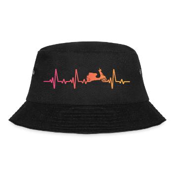Moped Sunset Heartbeat Mofa Scooter - Bucket Hat - Schwarz - Vorne - Lela (165cm)
