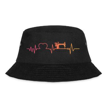 Sewing machine sunset heartbeat sewing - Bucket Hat - black - Front - Lela (165cm)